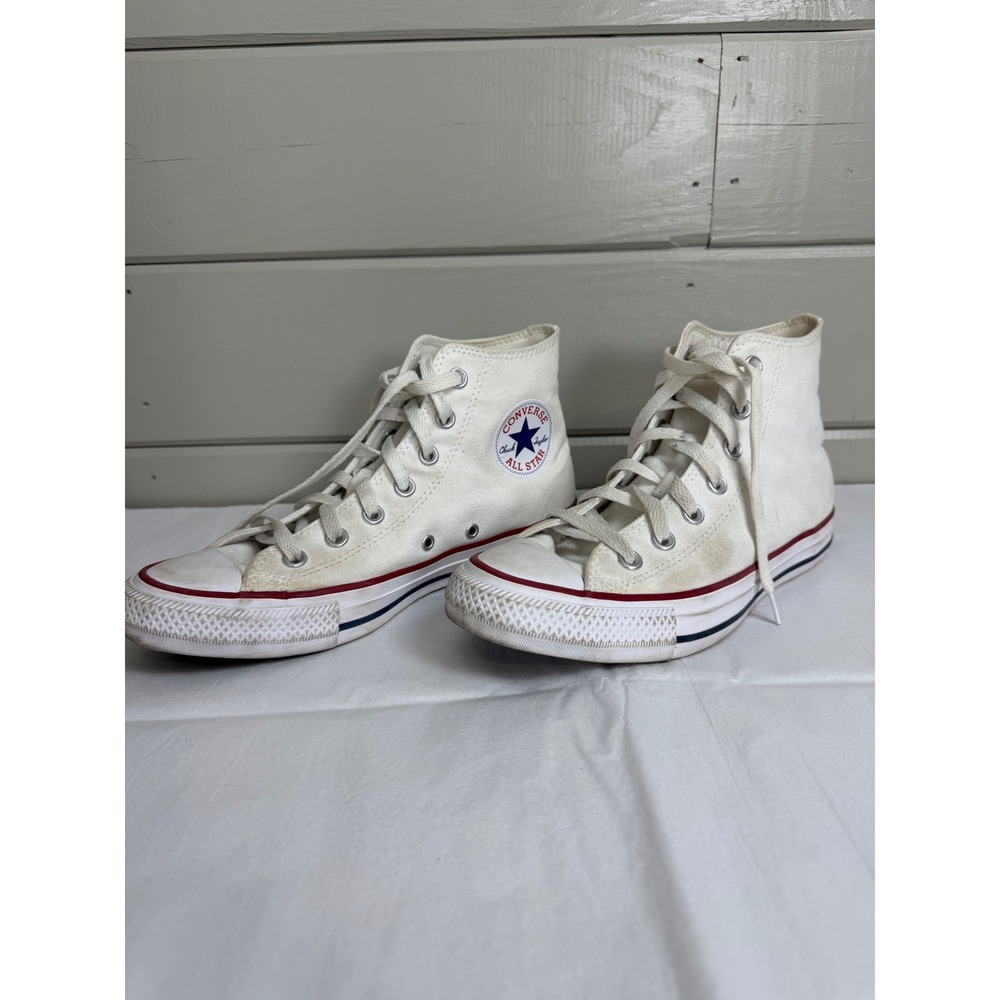 Converse Chuck Taylor All Star High Top Mens 6 Womens 8 White Canvas Sneakers - Picture 2 of 10